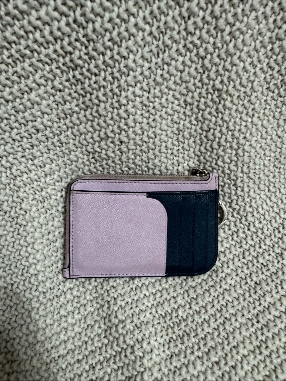 kate spade Two-Tone Lilac and Navy Zip‎ Card Case